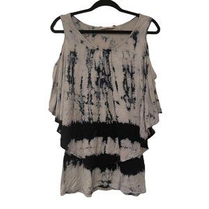 Soft Surroundings Cold Shoulder Tie Dye Blouse S